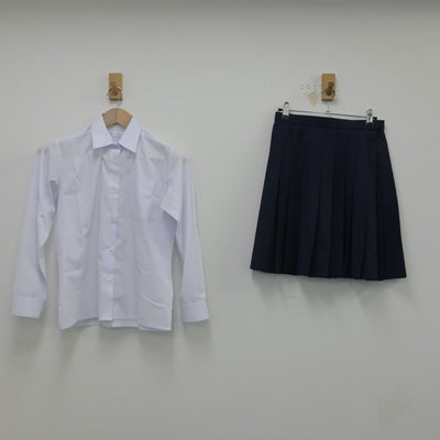 【中古】神奈川県 平沼高等学校 女子制服 2点（シャツ・スカート）sf016215