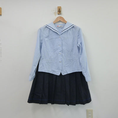 【中古】島根県 出雲西高等学校 女子制服 2点（シャツ・スカート）sf016221