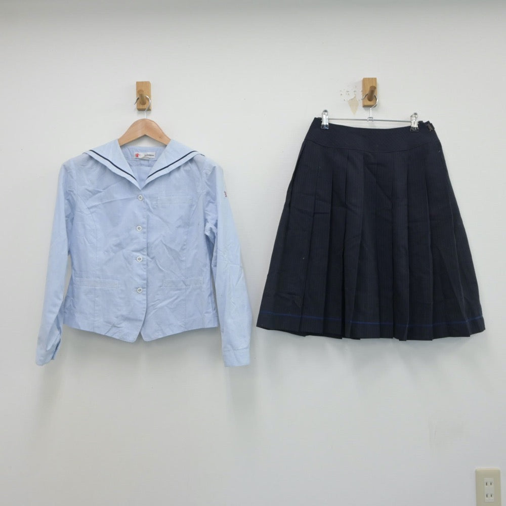 【中古】島根県 出雲西高等学校 女子制服 2点（シャツ・スカート）sf016221