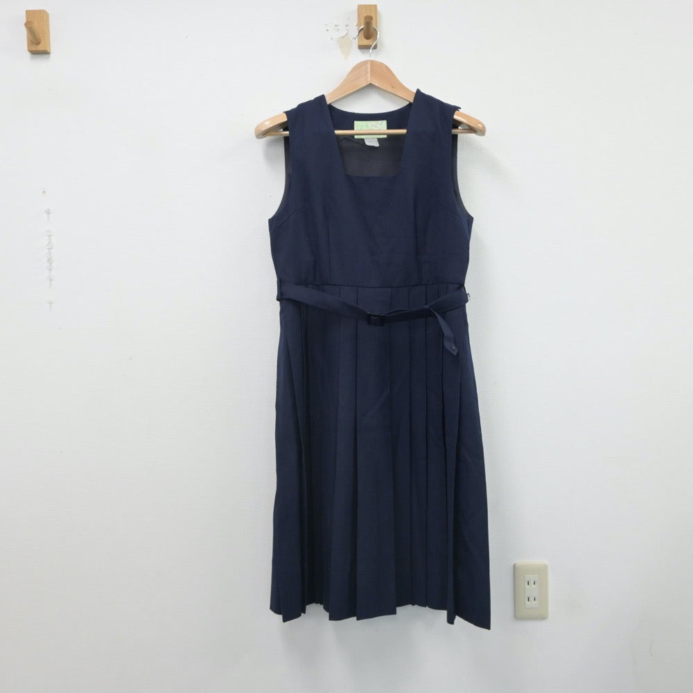 【中古】福岡県 横手中学校 女子制服 3点（セーラー服・ジャンパースカート）sf016224