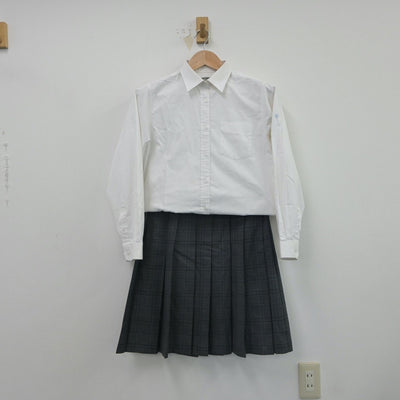 【中古】埼玉県 草加高等学校 女子制服 5点（シャツ・ブレザー・ニット・スカート）sf016233