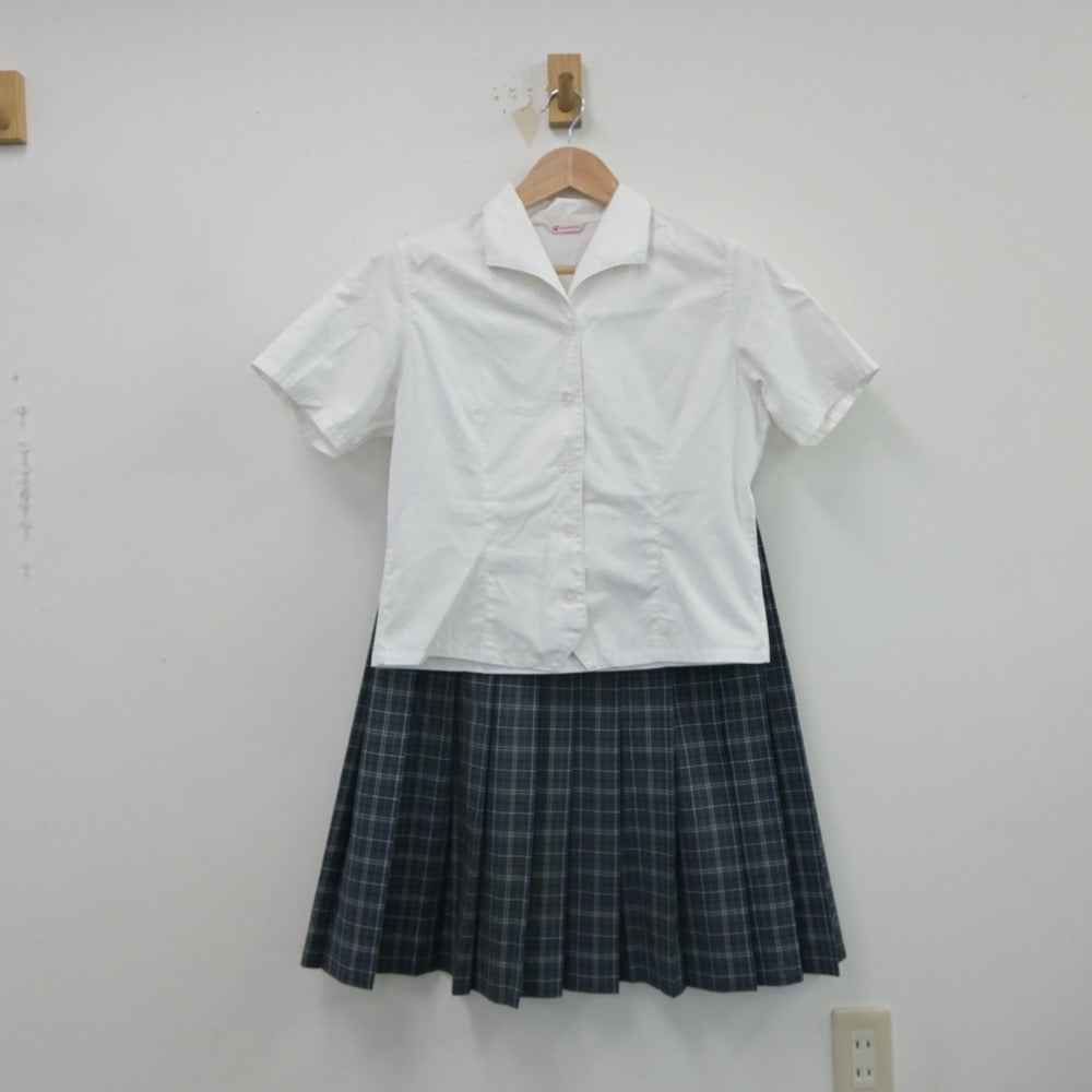 【中古】埼玉県 草加高等学校 女子制服 3点（シャツ・ニットベスト・スカート）sf016234