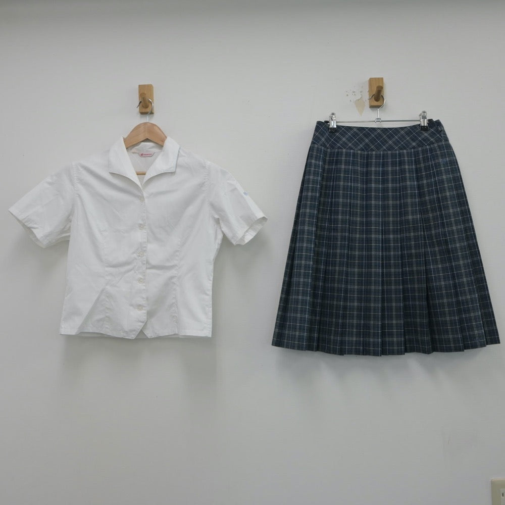 【中古】埼玉県 草加高等学校 女子制服 3点（シャツ・ニットベスト・スカート）sf016234