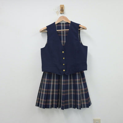 【中古】群馬県 東京農業大学第二高等学校 女子制服 4点（ブレザー・ベスト・スカート）sf016242