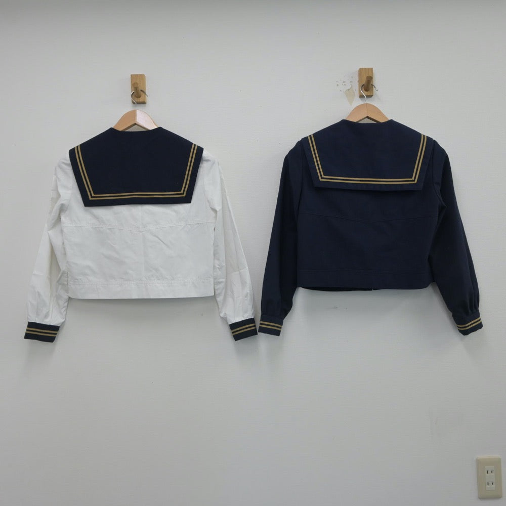 中古制服】千葉県 鎌ヶ谷西高等学校 女子制服 2点（セーラー服