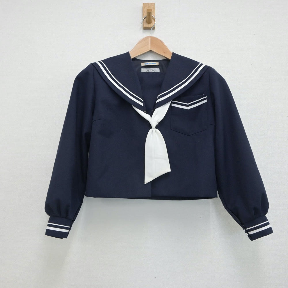 【中古】静岡県 江西中学校 女子制服 3点（セーラー服・スカート）sf016249