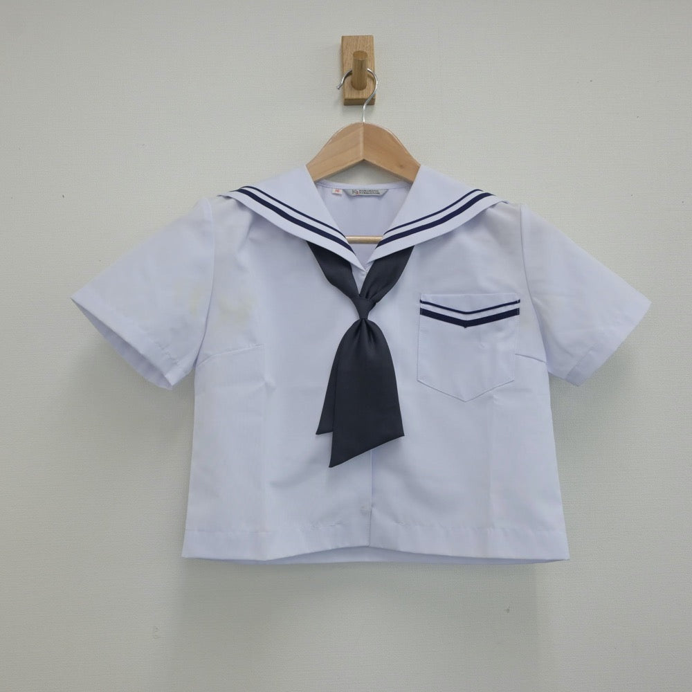 【中古】静岡県 江西中学校 女子制服 4点（セーラー服・スカート）sf016250