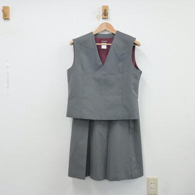 【中古】埼玉県 向陽中学校 女子制服 3点（ブレザー・ベスト・スカート）sf016252