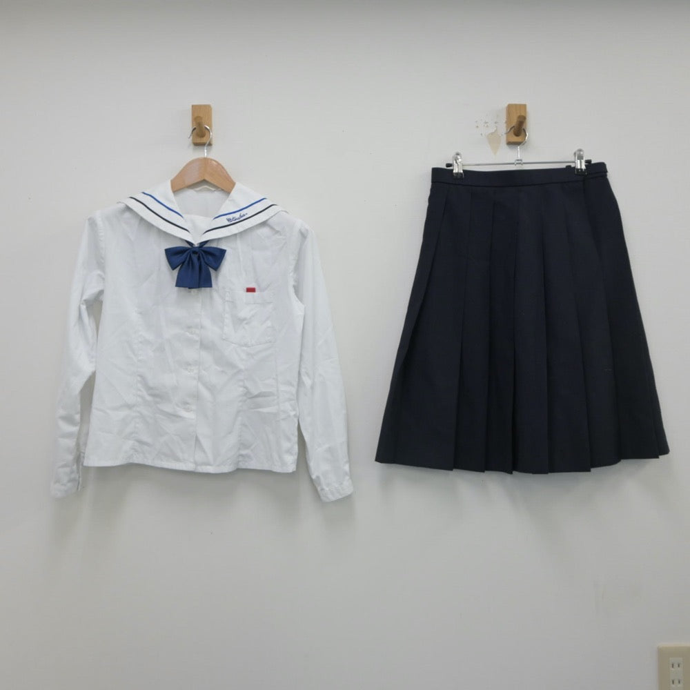 【中古】大阪府 大塚高等学校 女子制服 4点（シャツ・ニット・スカート）sf016266