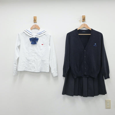 【中古】大阪府 大塚高等学校 女子制服 4点（シャツ・ニット・スカート）sf016266