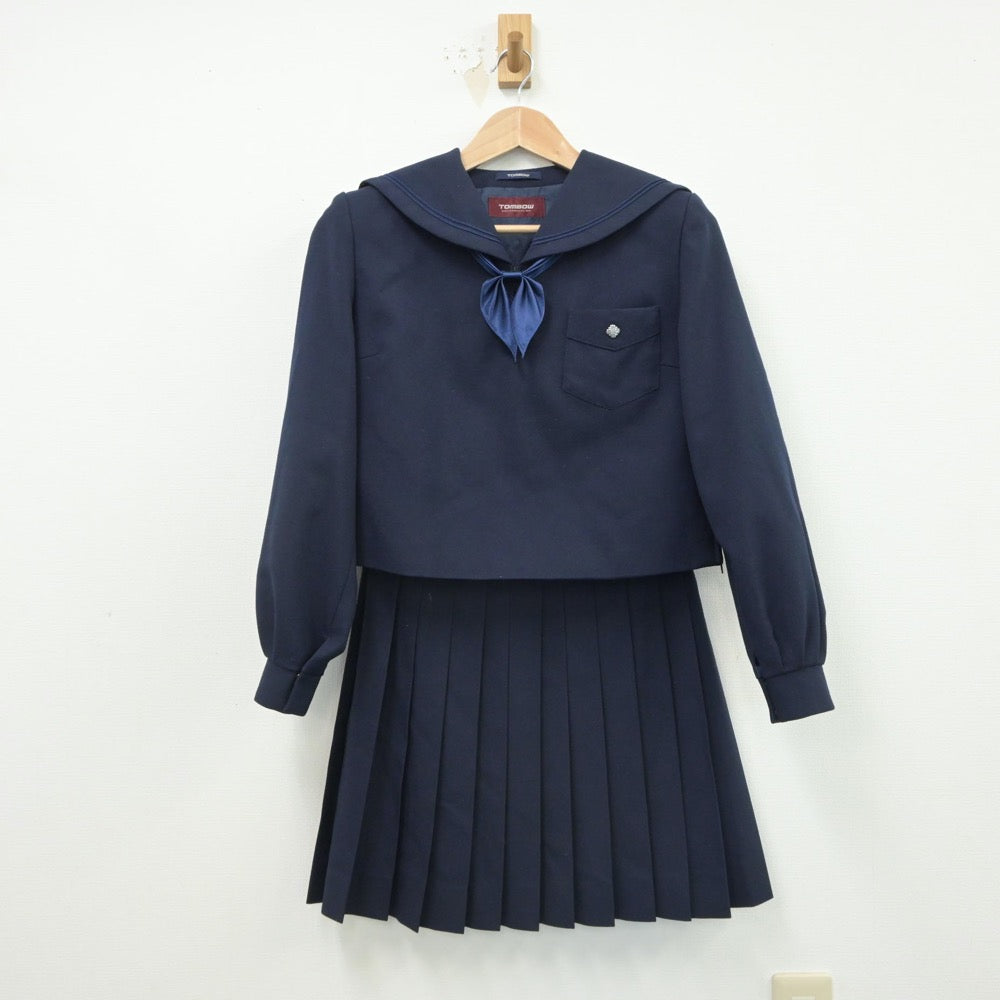 【中古】北海道 札幌丘珠高等学校 女子制服 2点（セーラー服・スカート）sf016269