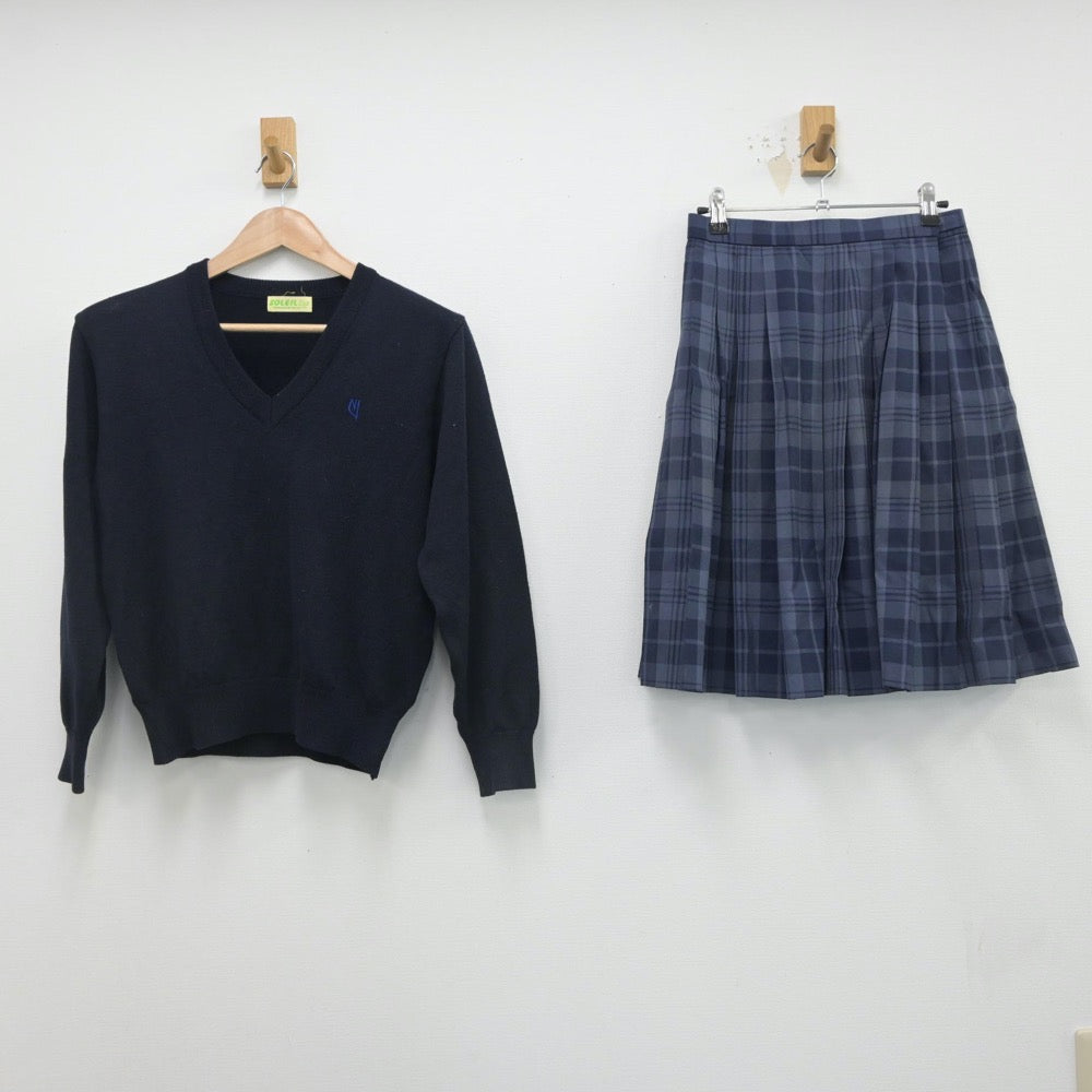 中古制服】奈良県 奈良大学附属高等学校 女子制服 3点（ニット・スカート）sf016273【リサイクル学生服】 | 中古制服通販パレイド