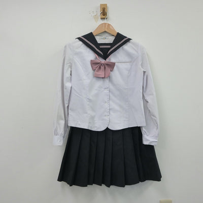 【中古】広島県 瀬戸内高等学校 女子制服 4点（ブレザー・セーラー服・スカート）sf016279