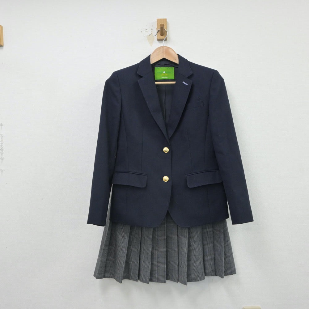 【中古】大阪府 近畿大学附属高等学校 女子制服 3点（ブレザー・ニット・スカート）sf016284