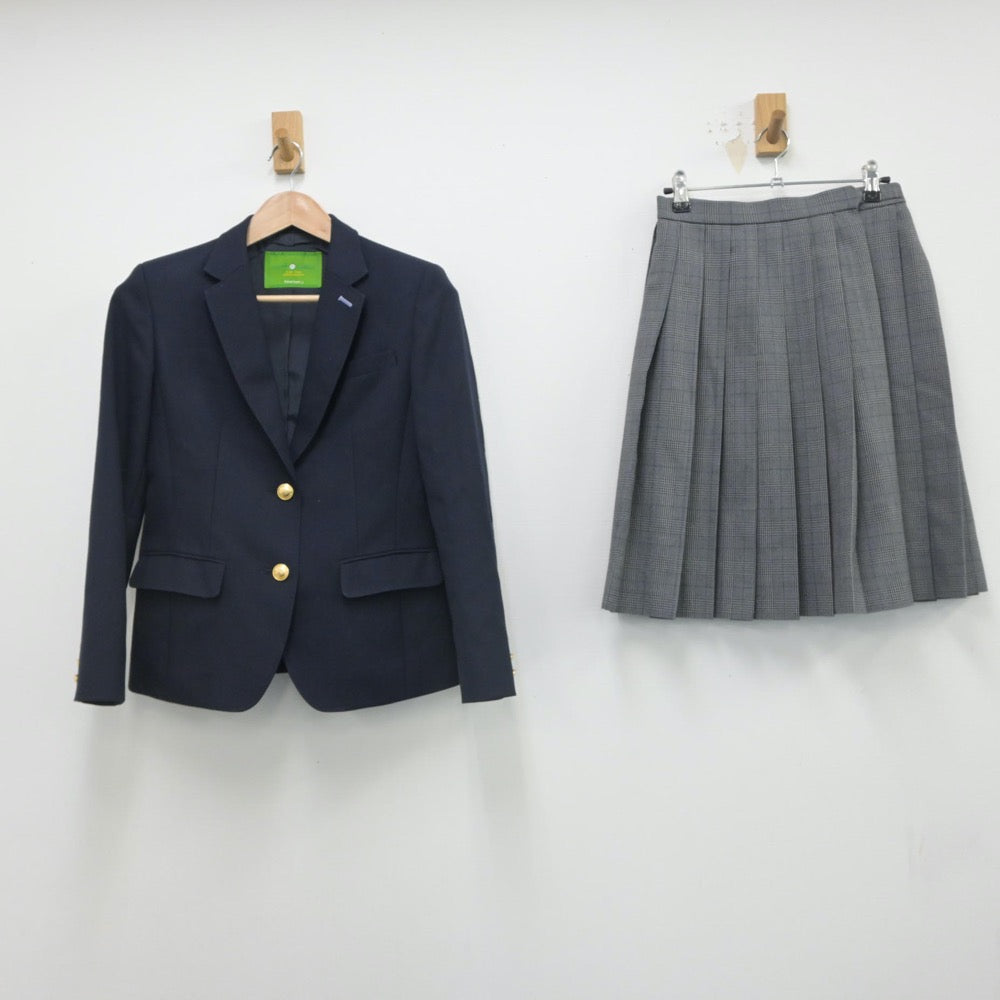 【中古】大阪府 近畿大学附属高等学校 女子制服 3点（ブレザー・ニット・スカート）sf016284