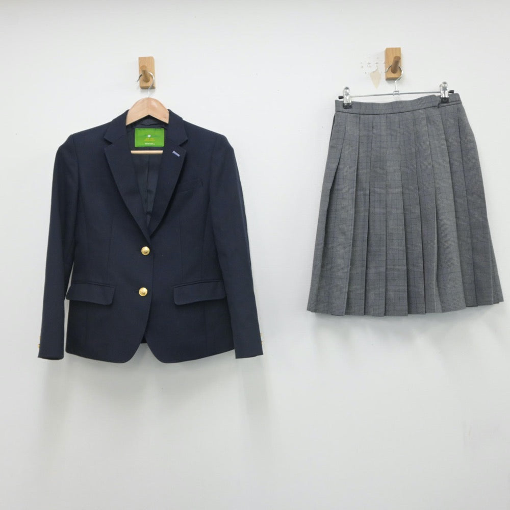 大阪府 浪速高等学校 女子制服 4点（ブレザー・ニット・スカート 