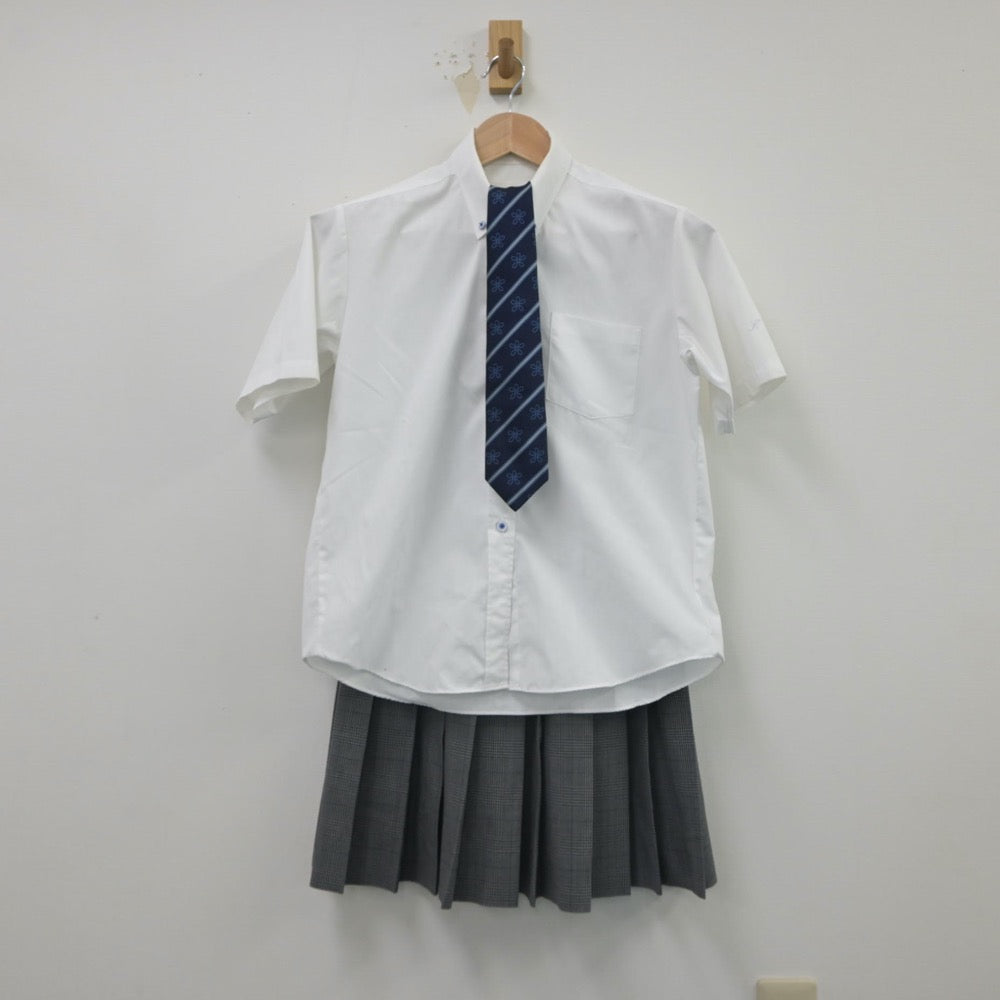 【中古】大阪府 近畿大学附属高等学校 女子制服 3点（シャツ・スカート）sf016286