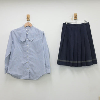 【中古】千葉県 千葉北高等学校 女子制服 2点（シャツ・スカート）sf016292