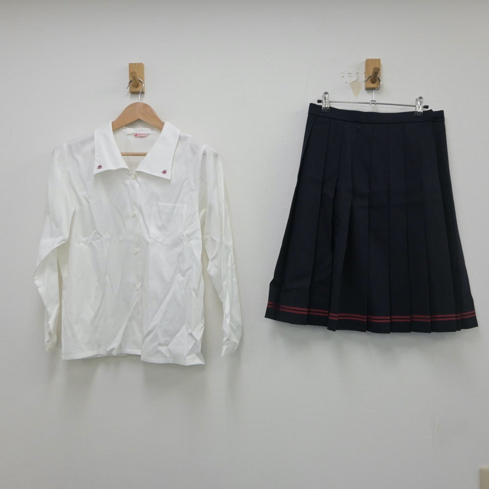 【中古】山形県 寒河江高等学校 女子制服 3点（ブレザー・シャツ・スカート）sf016299