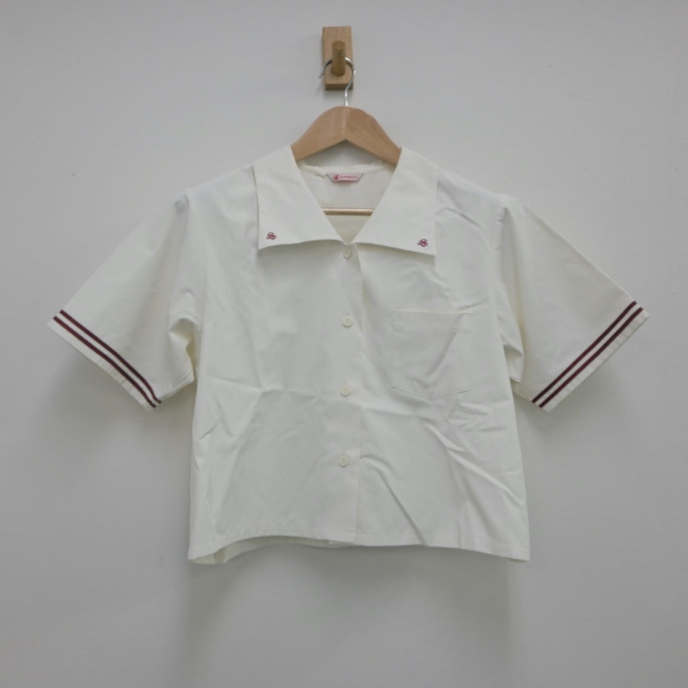 【中古】山形県 寒河江高等学校 女子制服 3点（シャツ・ベスト・スカート）sf016300