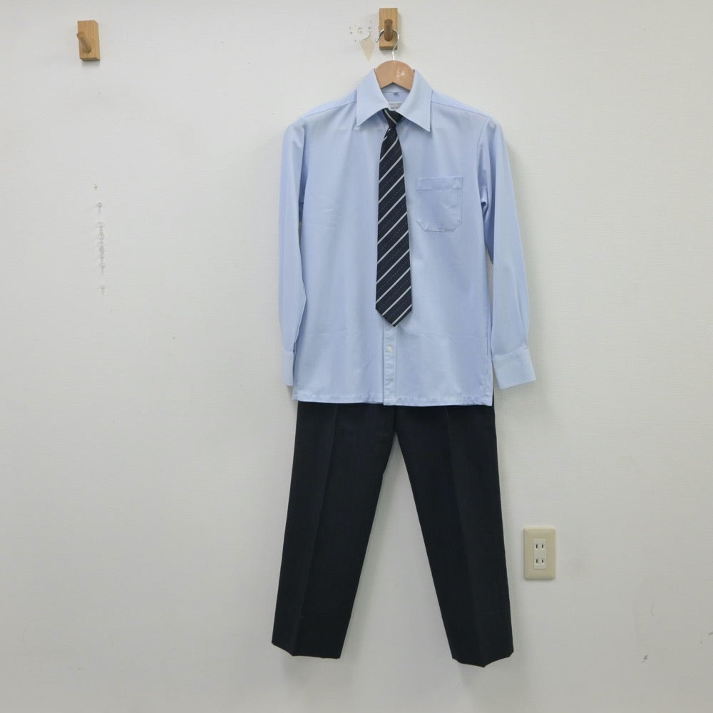 【中古】鳥取県 米子工業高等専門学校 男子制服 4点（ブレザー・シャツ・ズボン）sf016305