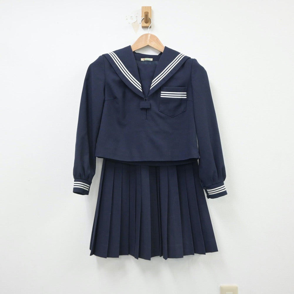 【中古】鳥取県 国府中学校 女子制服 3点（セーラー服・ベスト・スカート）sf016306