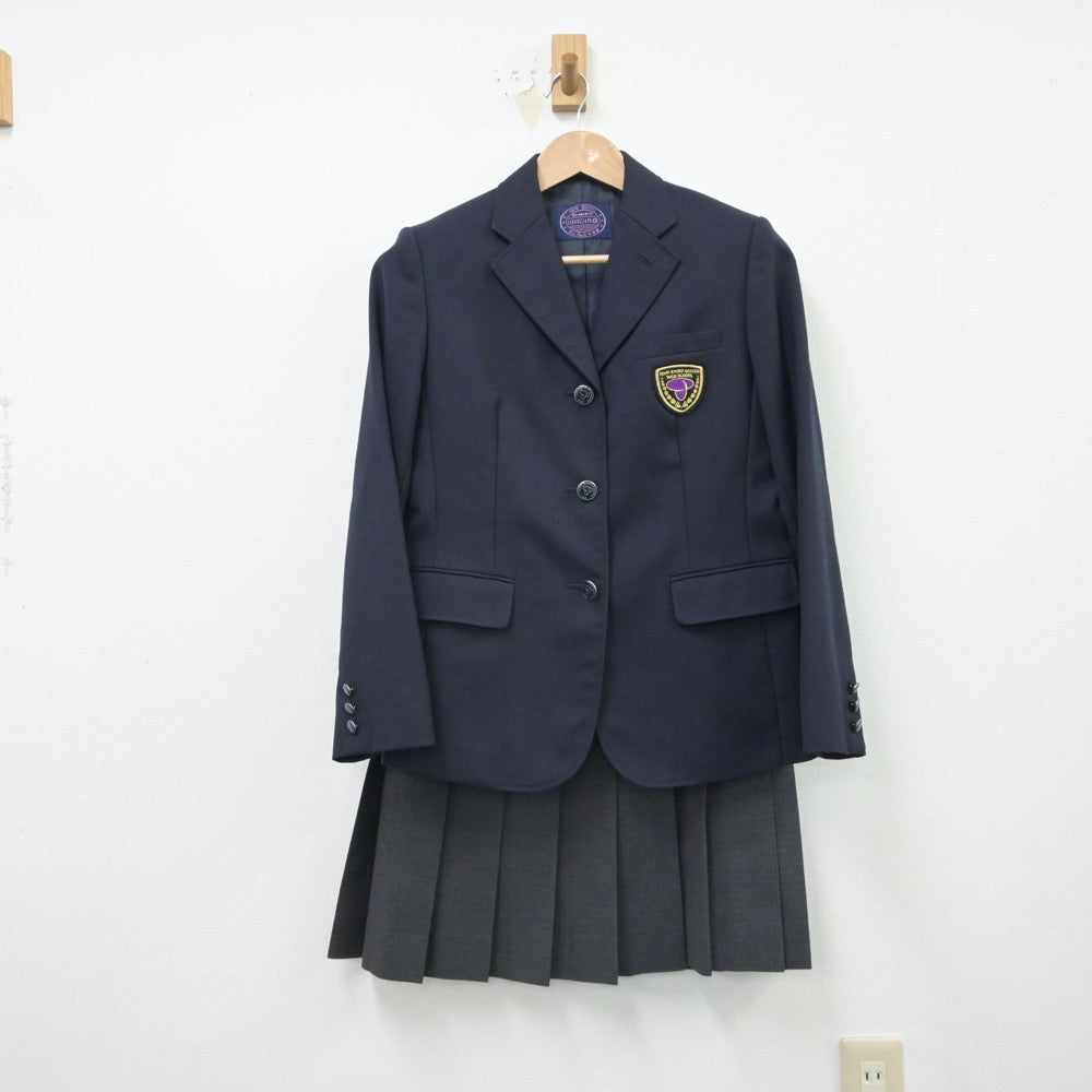 【中古】奈良県 天理教校学園高等学校 女子制服 3点（ブレザー・ニット・スカート）sf016310