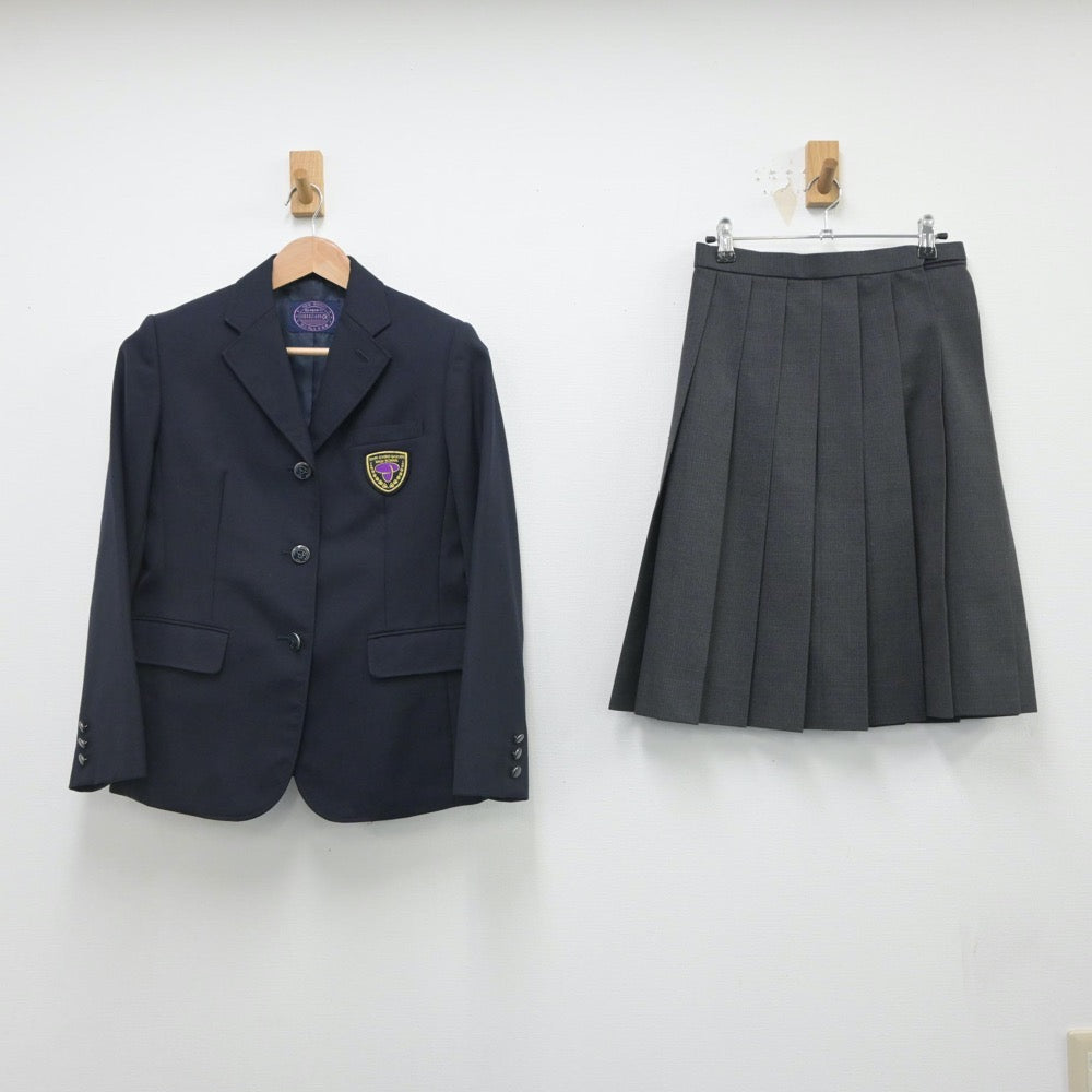 【中古】奈良県 天理教校学園高等学校 女子制服 3点（ブレザー・ニット・スカート）sf016310