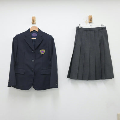 【中古】奈良県 天理教校学園高等学校 女子制服 3点（ブレザー・ニット・スカート）sf016310