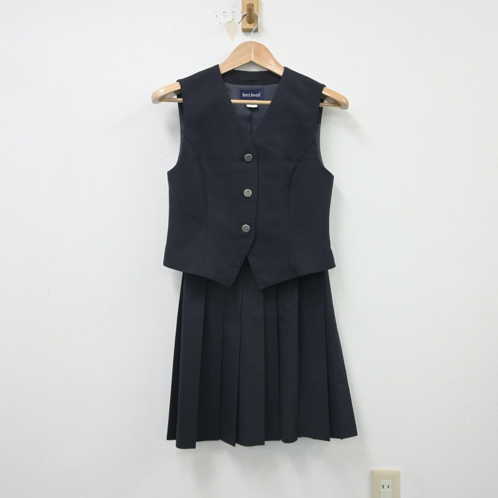 【中古】北海道 帯広大谷高等学校 女子制服 2点（ベスト・スカート）sf016311