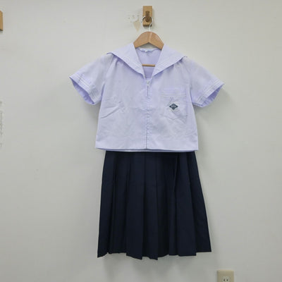 【中古】大阪府 大阪教育大学附属池田中学校 女子制服 3点（セーラー服・スカート）sf016313