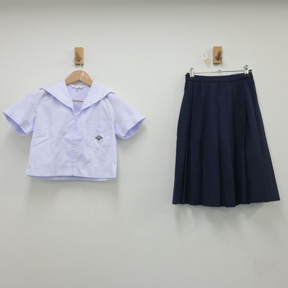 【中古】大阪府 大阪教育大学附属池田中学校 女子制服 3点（セーラー服・スカート）sf016313