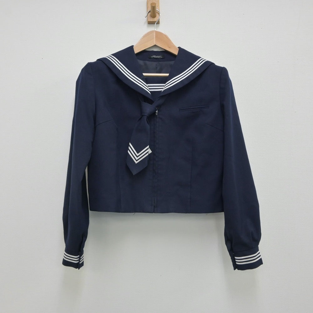 【中古】東京都 糀谷中学校 女子制服 3点（セーラー服・ジャンパースカート）sf016317