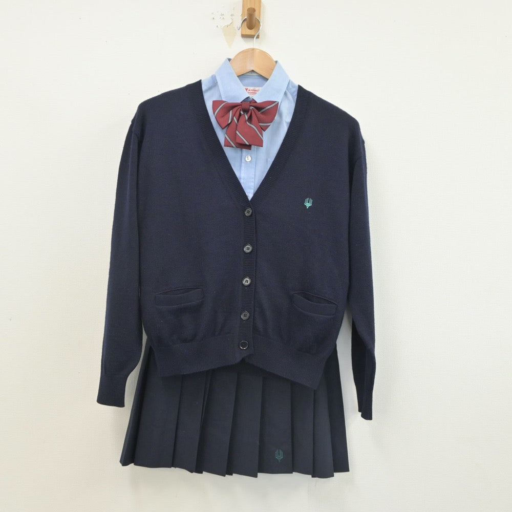 【中古】大阪府 大阪学芸高等学校 女子制服 5点（ブレザー・シャツ・ニット・スカート）sf016322