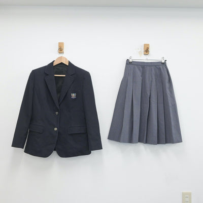 【中古】広島県 高屋中学校 女子制服 3点（ブレザー・スカート）sf016325