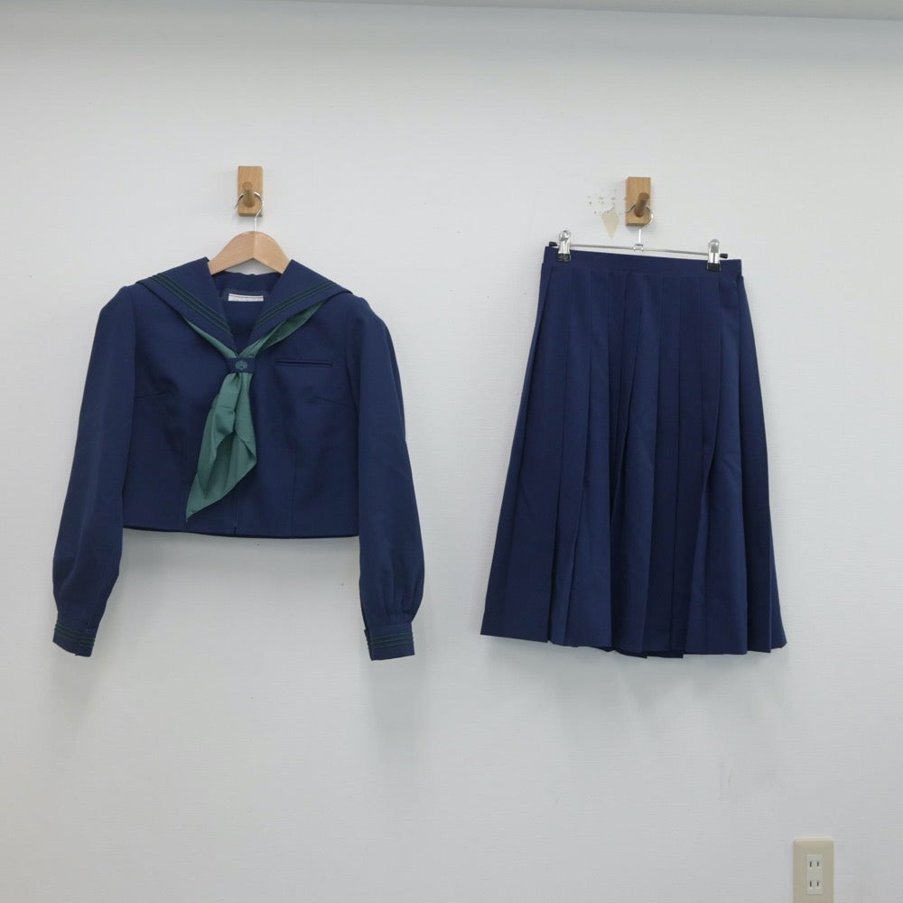 【中古】千葉県 八街南中学校 女子制服 3点（セーラー服・スカート）sf016329