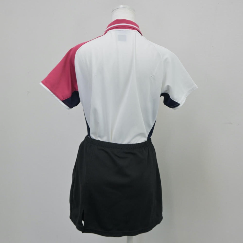 【中古】千葉県 八街南中学校/テニス部ユニフォーム 女子制服 2点（部活ユニフォーム 上・部活ユニフォーム 下）sf016330