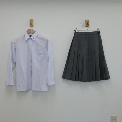 【中古】岡山県 津山東高等学校 女子制服 4点（ブレザー・ベスト・シャツ・スカート）sf016331