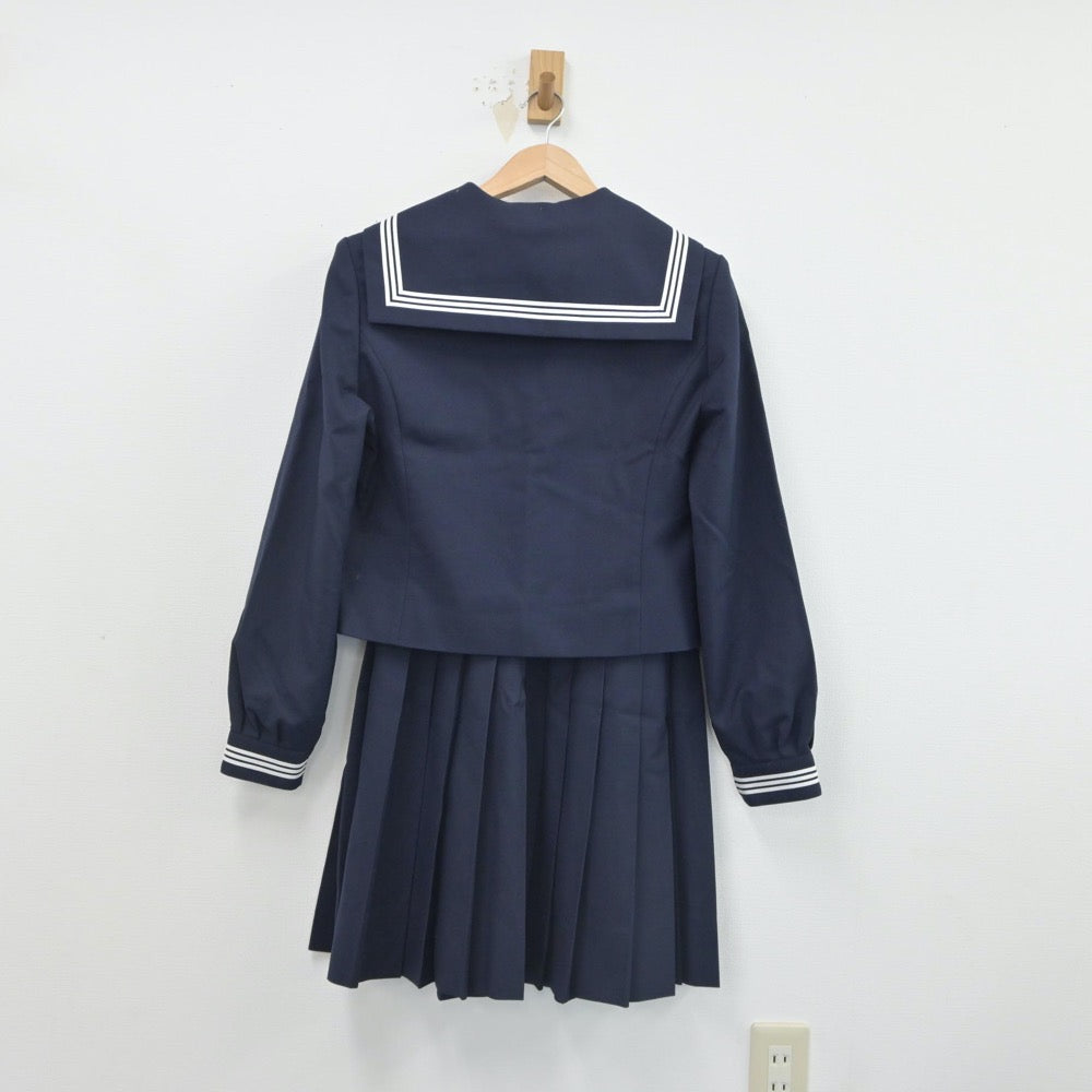 【中古】新潟県 弥彦中学校 女子制服 3点（セーラー服・スカート）sf016337