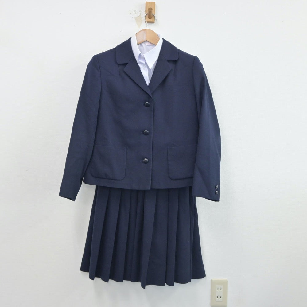 【中古】新潟県 新潟商業高等学校 女子制服 3点（ブレザー・シャツ・スカート）sf016343