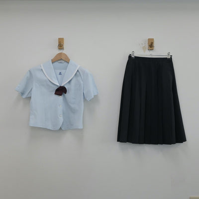 【中古】宮崎県 日向学院中学校高等学校 女子制服 3点（セーラー服・スカート）sf016348