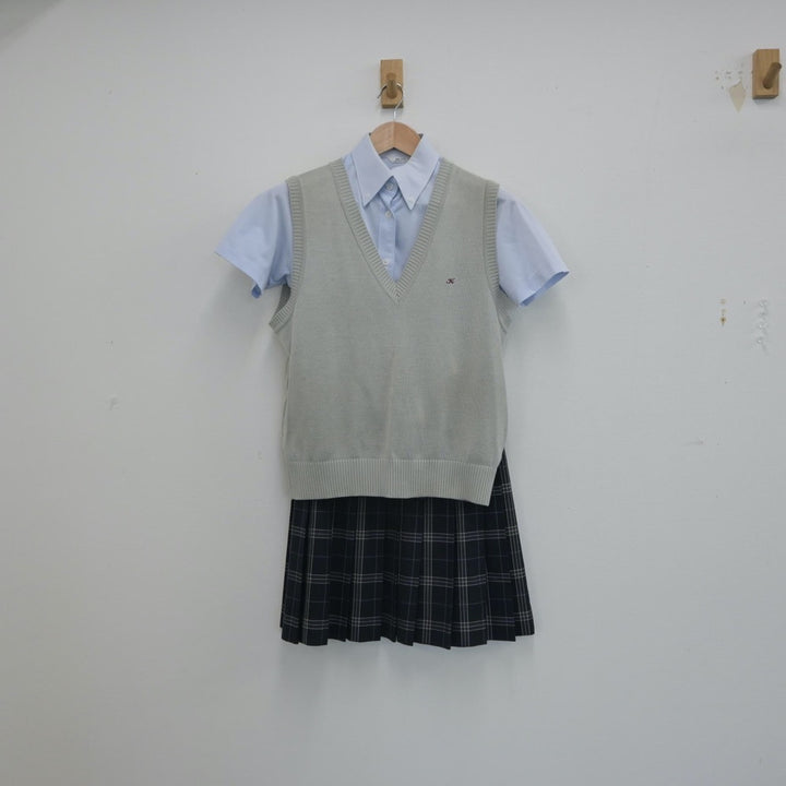 【中古制服】神奈川県 川崎市立川崎高等学校 女子制服 3点（シャツ・ニットベスト・スカート）sf016365【リサイクル学生服】 | 中古制服 通販パレイド