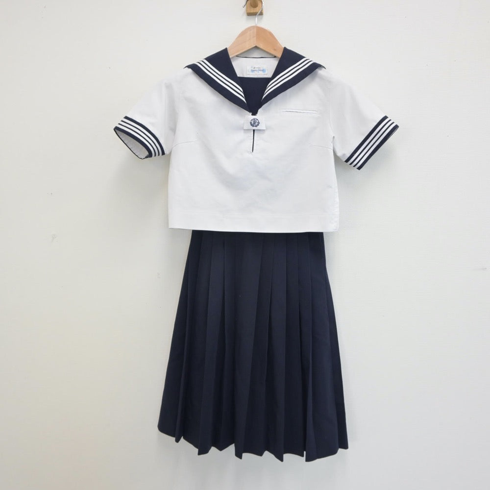 【中古】東京都 江東区立深川第一中学校 女子制服 3点（セーラー服・スカート）sf016367