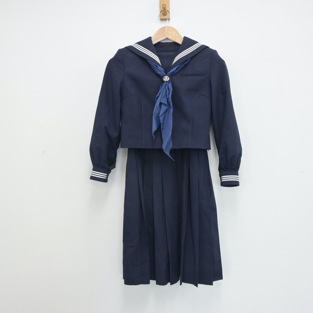 【中古】東京都 江東区立深川第一中学校 女子制服 2点（セーラー服・ジャンパースカート）sf016368