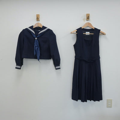 【中古】東京都 江東区立深川第一中学校 女子制服 2点（セーラー服・ジャンパースカート）sf016368