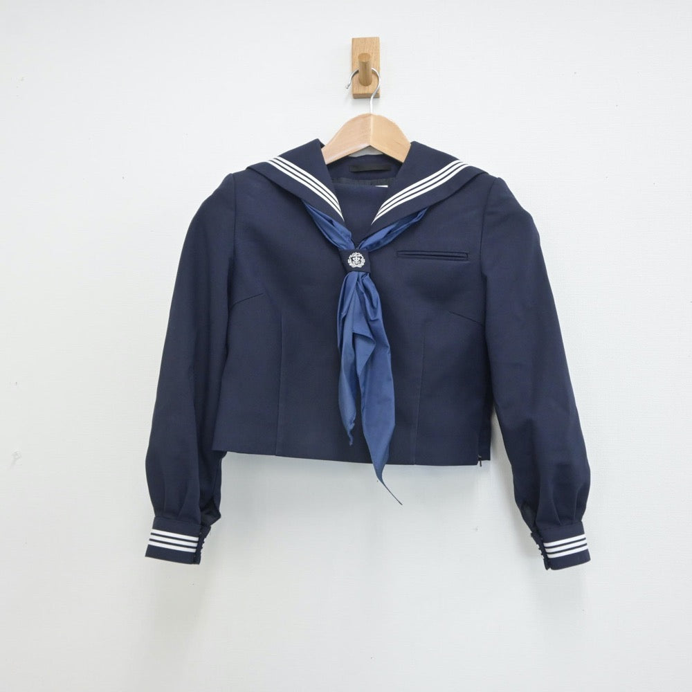 【中古】東京都 江東区立深川第一中学校 女子制服 2点（セーラー服・ジャンパースカート）sf016368