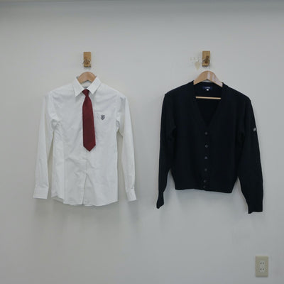 【中古】神奈川県 カリタス女子中学高等学校中等部 女子制服 3点（シャツ・ニット）sf016377