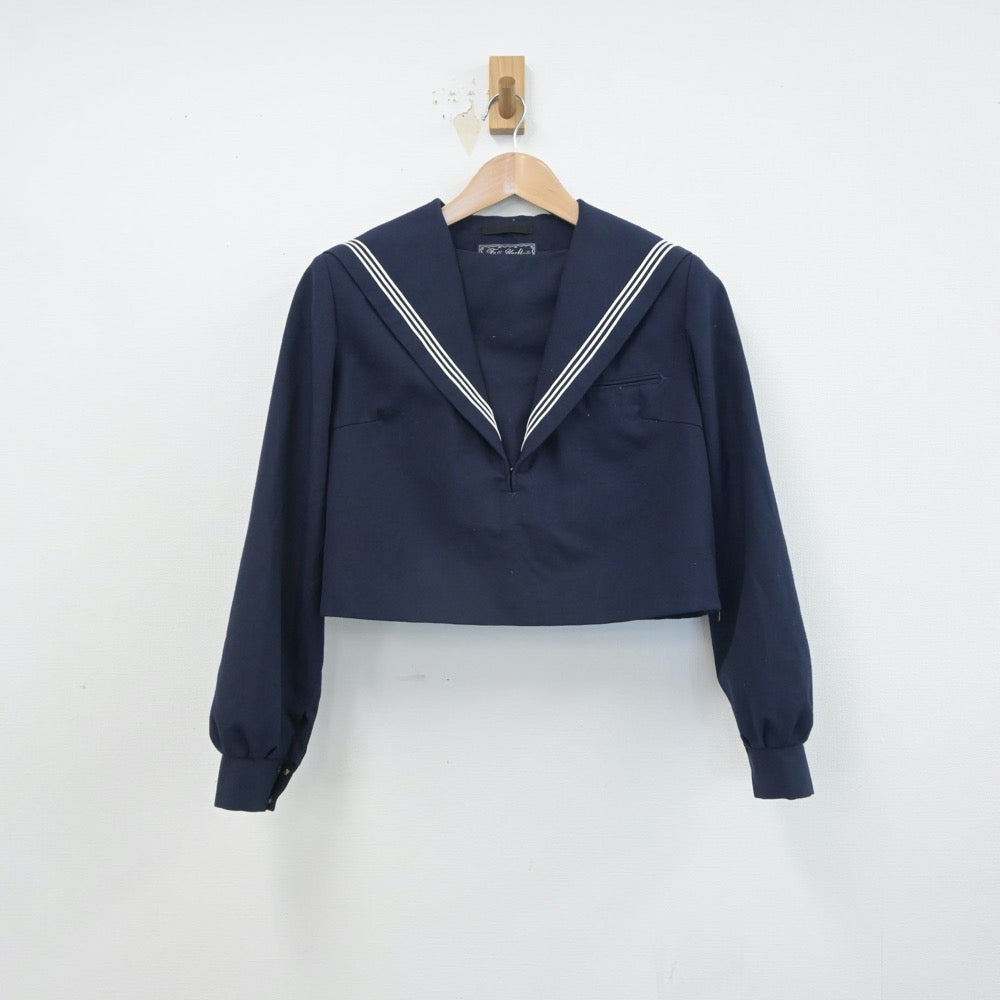 【中古】福岡県 福岡市立平尾中学校 女子制服 2点（セーラー服・ジャンパースカート）sf016379