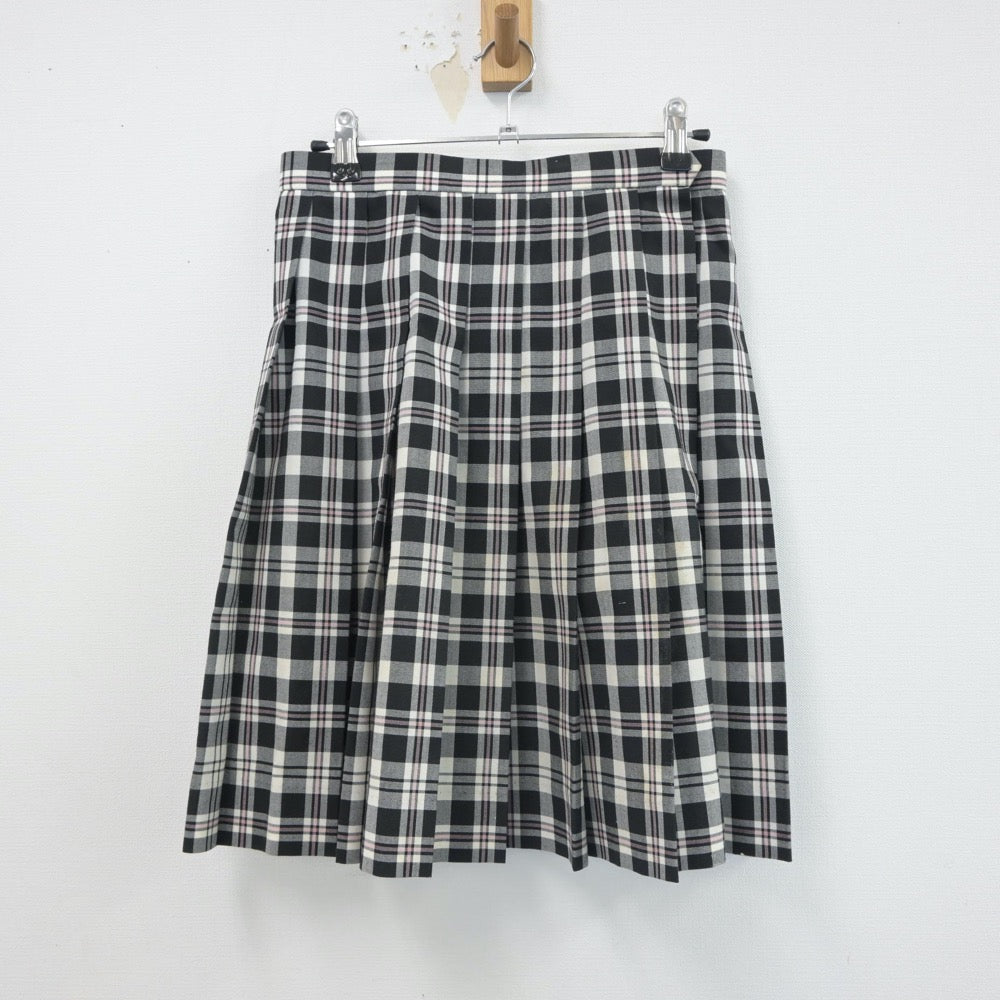 【中古】東京都 中央大学附属中学校 女子制服 4点（シャツ・ニットベスト・スカート）sf016393