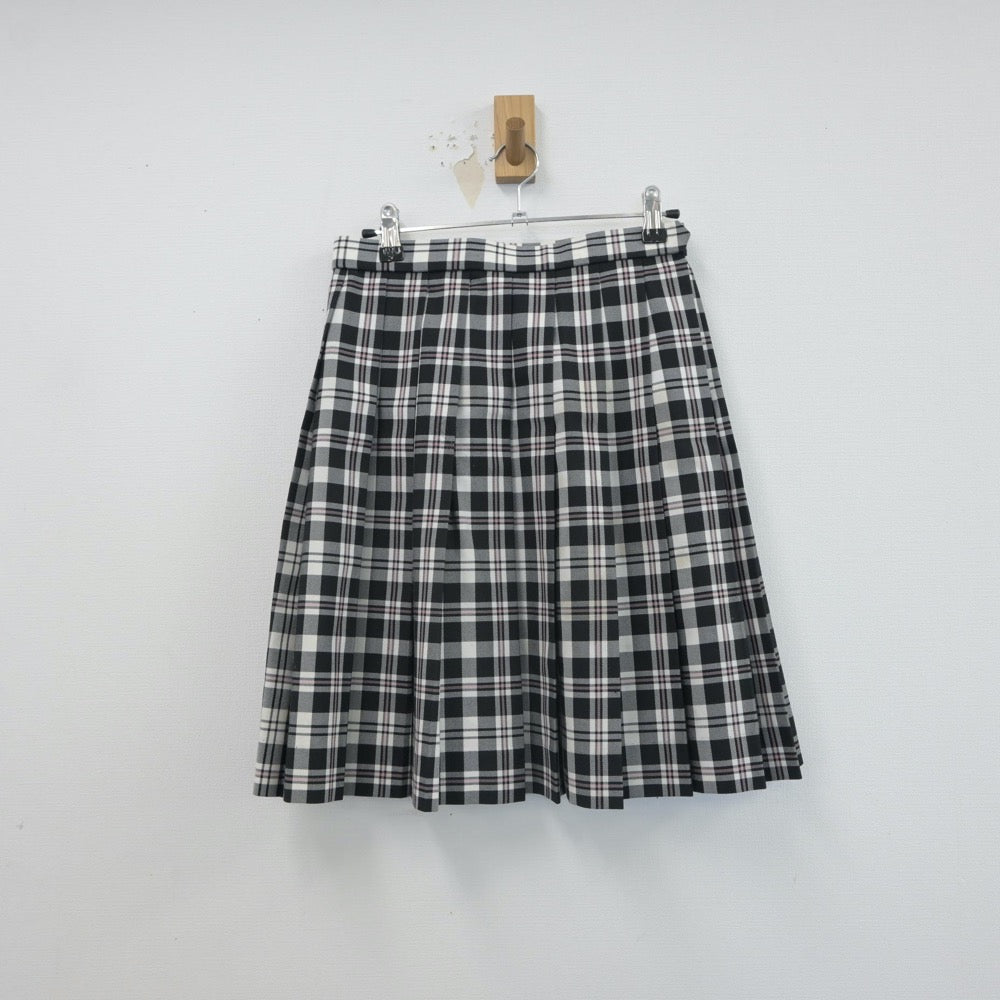 【中古】東京都 中央大学附属中学校 女子制服 2点（ニット・スカート）sf016394